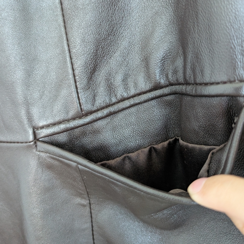 Denim&Co Brown Leather Jacket - Picture 7 of 16